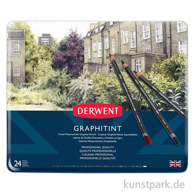 Artikelbild 3 des Artikels “Derwent GRAPHITINT, 24 Tinten-Graphitstifte im Metalletui “
