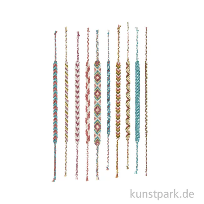 Artikelbild 3 des Artikels “DIY Freundschaftsarmbänder Set, Earthy Colours, 10 x 8 m Garn “