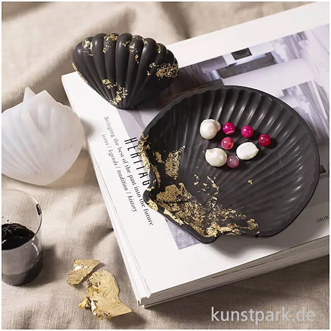 Artikelbild 3 des Artikels “DIY Set - Muschelschale + Deko Gießen, Schwarz, Gold “