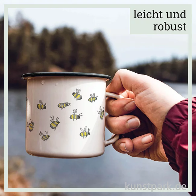 Artikelbild 3 des Artikels “Emailletasse - Bienenschwarm, 300 ml “