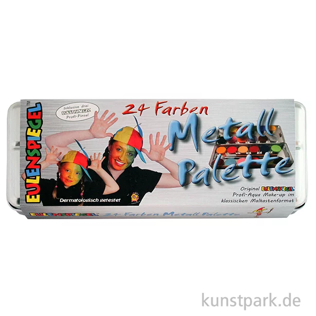 Artikelbild 3 des Artikels “Eulenspiegel 24 Farben Metall-Palette mit 3 Pinsel “