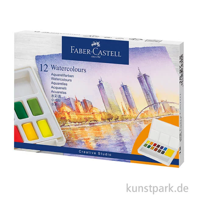 Artikelbild 3 des Artikels “Faber-Castell Aquarellfarben Kasten mit 12 Näpfchen “