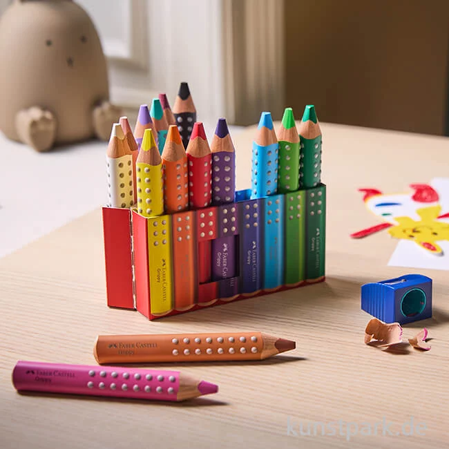 Artikelbild 3 des Artikels “Faber-Castell Grippy Buntstifte für Kinder, 16er Set mit Spitzer “