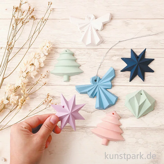 Artikelbild 3 des Artikels “Gießform - Weihnachtsdeko, 4 Anhänger, Motiv Größe 40-80 mm “