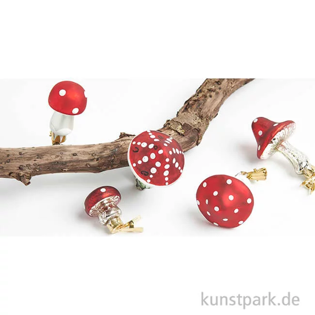 Artikelbild 3 des Artikels “Glas-Clip Fliegenpilz, Rund, Antik, 4 x 4 x 6 cm “