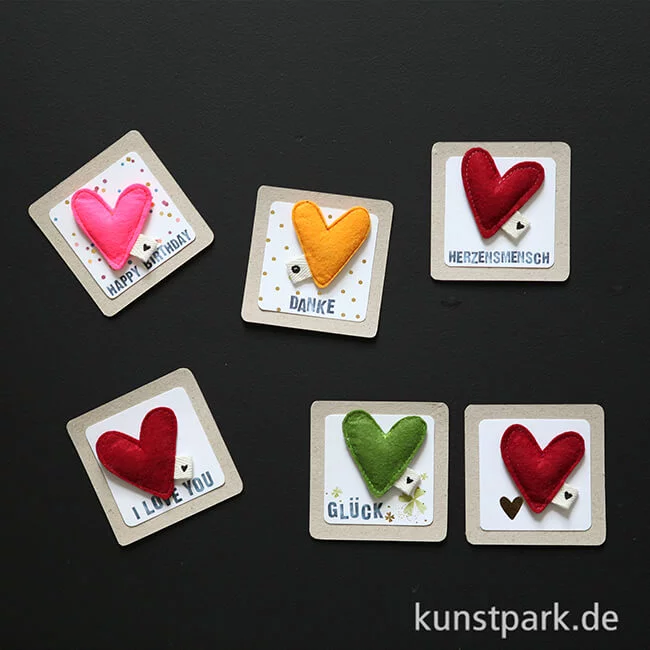 Artikelbild 3 des Artikels “Good old friends - Filzherzmagnet, Danke “