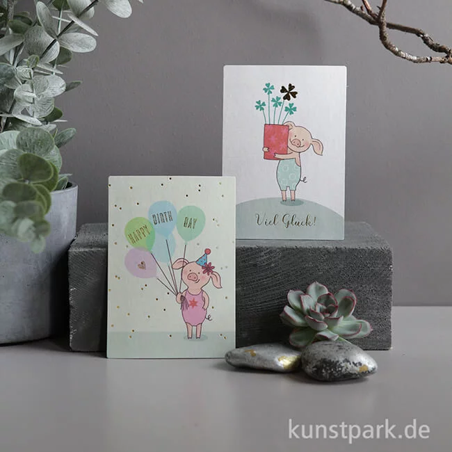 Artikelbild 3 des Artikels “Good old friends - Saubande Postkarte, Luftballons, Happy Birthday “