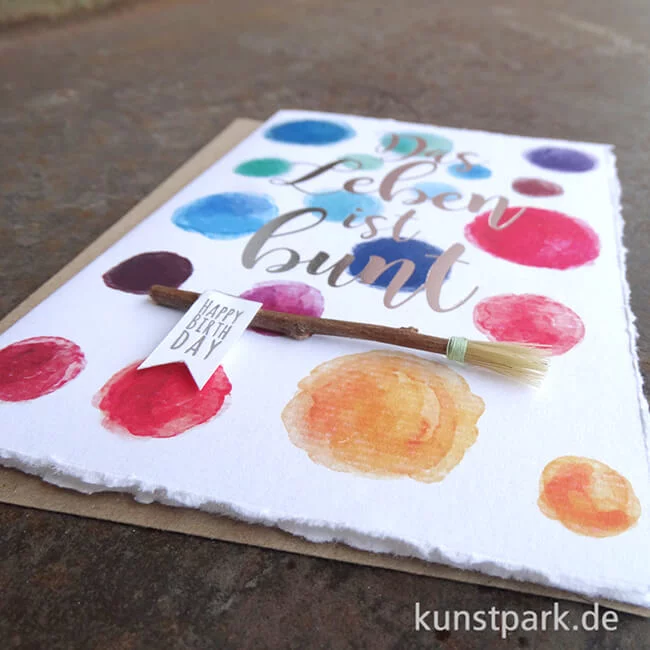 Artikelbild 3 des Artikels “Good old friends - Wasserfarben Karte, Das Leben ist bunt “