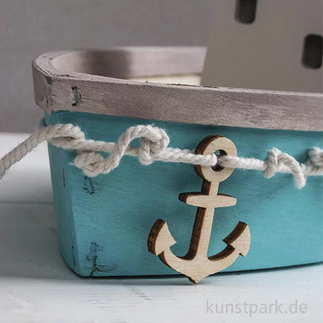 Artikelbild 3 des Artikels “Holz Boote + Leuchtturm, Natur, 1,5-9 cm, 14 Stück “
