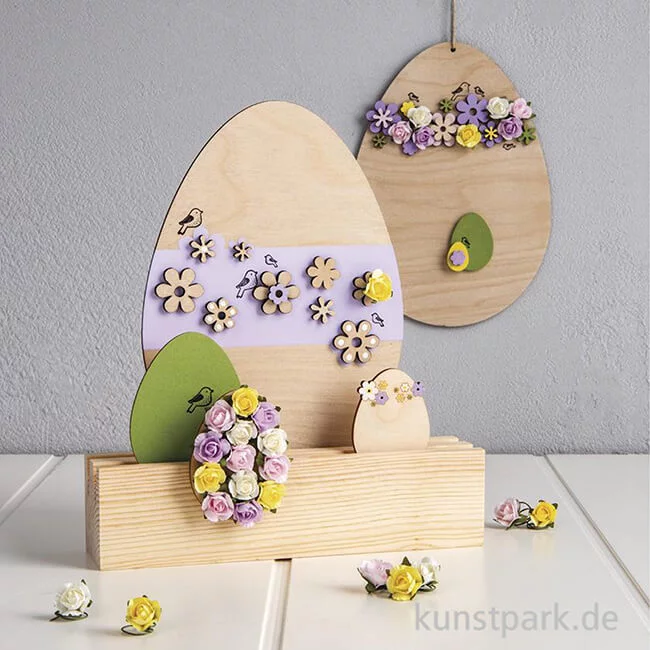 Artikelbild 3 des Artikels “Holz Deko Ostereier, Natur, 4,5-7,5 cm, Stärke 6 mm, 5 Stück “