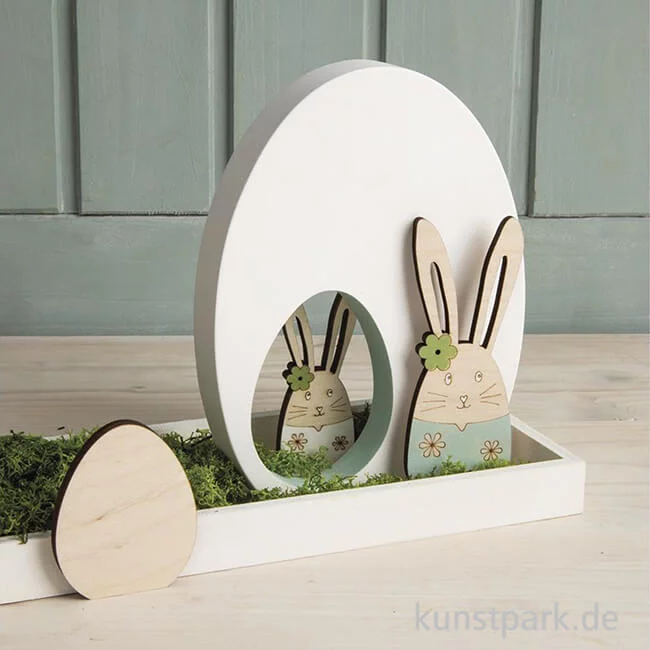 Artikelbild 3 des Artikels “Holz Deko Osterhasen, Natur, 8,7-12,4 cm, Stärke 6 mm, 4 Stück “
