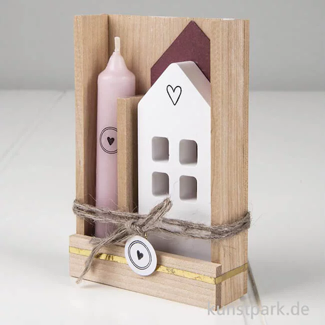 Artikelbild 3 des Artikels “Holz Klötzchen + Platten zum Basteln, Natur, Mini, 34er Set “
