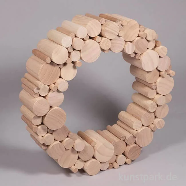 Artikelbild 3 des Artikels “Holz Rundstäbe Set, Natur, Durchmesser 1-4 cm, 5,5-6,5 cm, 99 Stück “