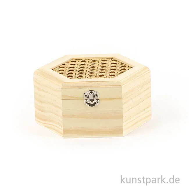 Artikelbild 3 des Artikels “Holzkästchen mit Deckel, Sechseckig, 130 x 60 x 113 mm “