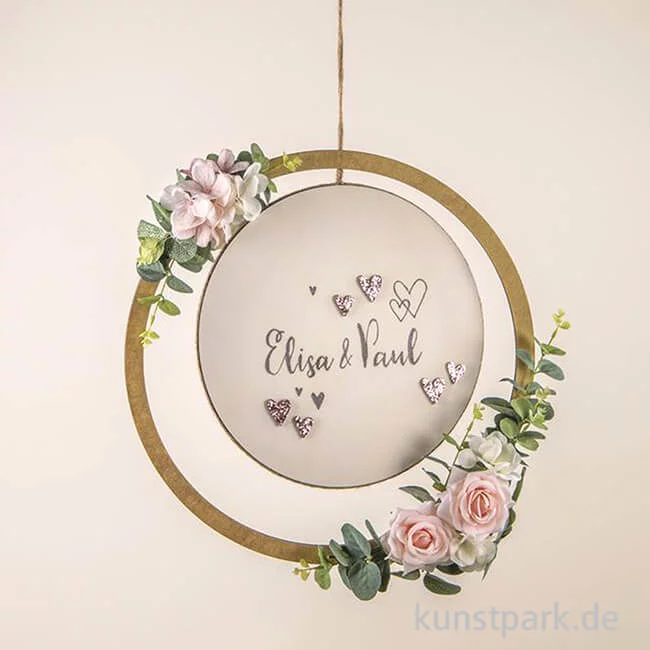 Artikelbild 3 des Artikels “Holzringe mit Holzplatte, Durchmesser 60 cm, 8-teilig “