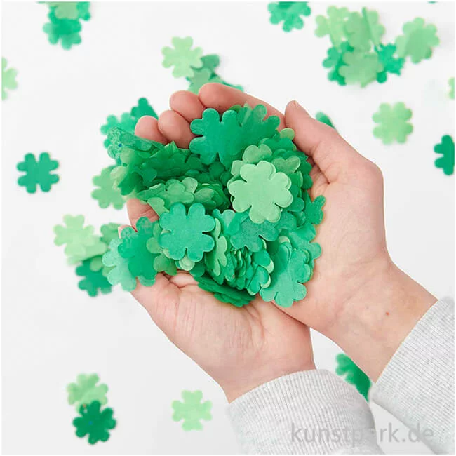 Artikelbild 3 des Artikels “Konfetti - Kleeblatt mit Glitzer, Hot Foil, 30 mm, 20 g “