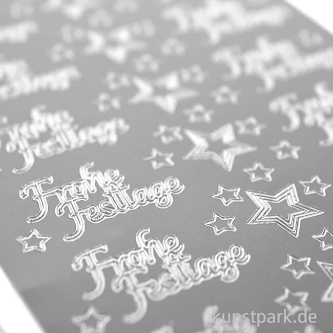 Artikelbild 3 des Artikels “Kreativ Sticker - Frohe Festtage, Silber, 10 x 23 cm “