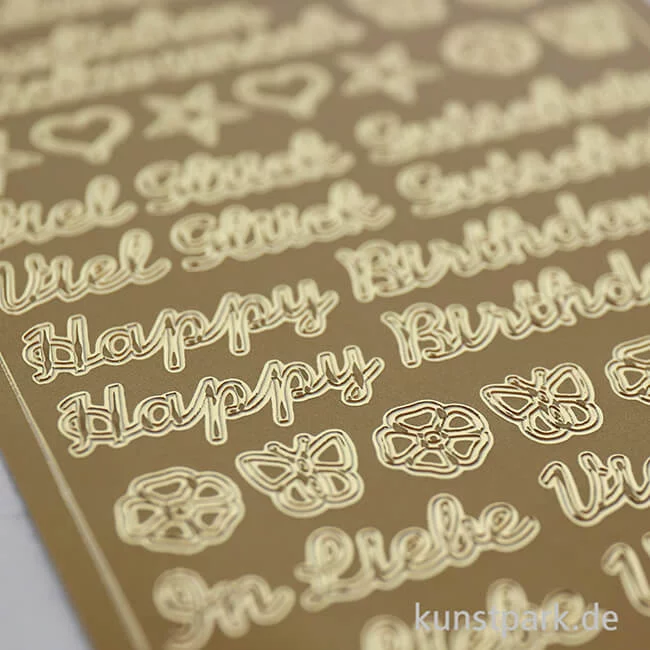 Artikelbild 3 des Artikels “Kreativ Sticker - Grüße, Gold, 10 x 23 cm “
