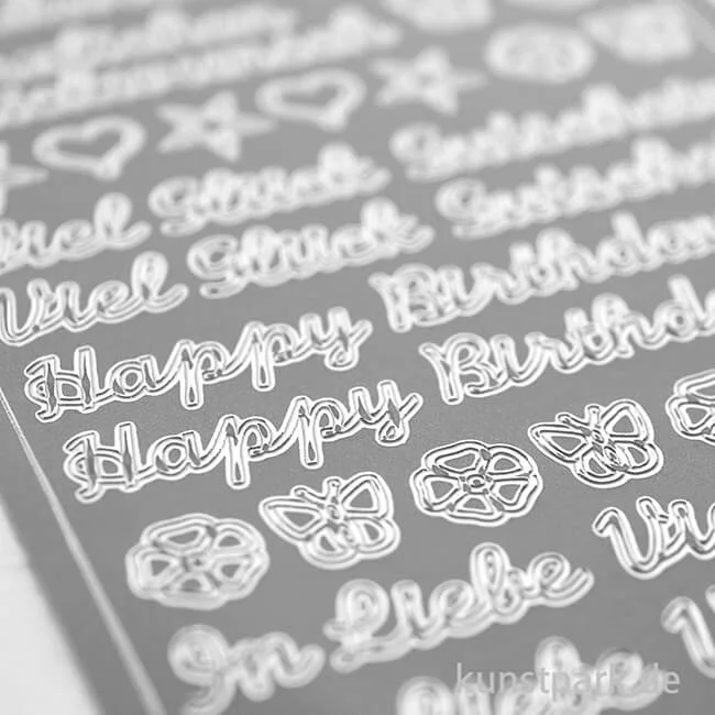 Artikelbild 3 des Artikels “Kreativ Sticker - Grüße, Silber, 10 x 23 cm “