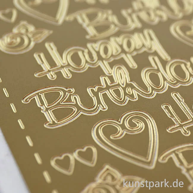 Artikelbild 3 des Artikels “Kreativ Sticker - Happy Birthday Groß, Gold, 10 x 23 cm “
