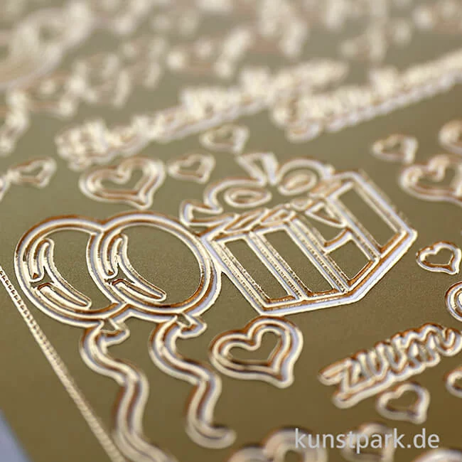 Artikelbild 3 des Artikels “Kreativ Sticker - Herzlichen Glückwunsch 2, Gold, 10 x 23 cm “