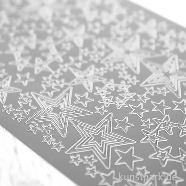 Artikelbild 3 des Artikels “Kreativ Sticker - Sterne 3, Silber, 10 x 23 cm “