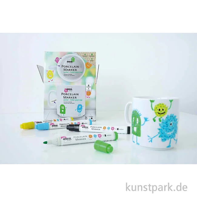 Artikelbild 3 des Artikels “KREUL Porcelain Marker - Junior Set mit Tasse zum Bemalen “