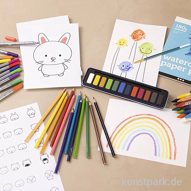 Artikelbild 3 des Artikels “Malset für Kinder - Farben, Stifte + Zubehör zum Ausmalen “