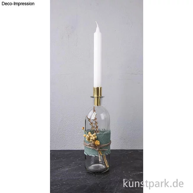 Artikelbild 3 des Artikels “Metall Flaschenkerzenhalter für Stabkerzen, Gold, 2,2/1,8x5cm, 2 Stk “