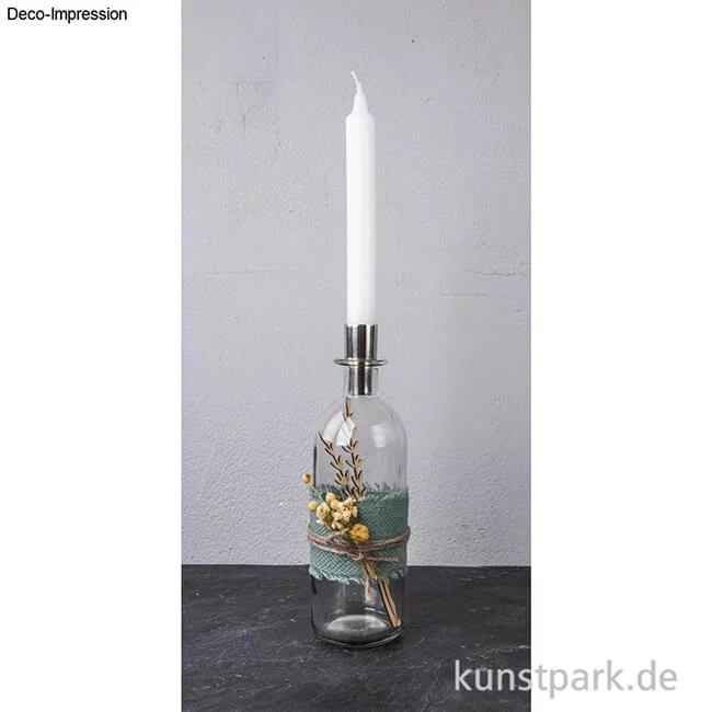 Artikelbild 3 des Artikels “Metall Flaschenkerzenhalter für Stabkerzen, Silber, 2,2/1,8x5cm, 2 Stk “