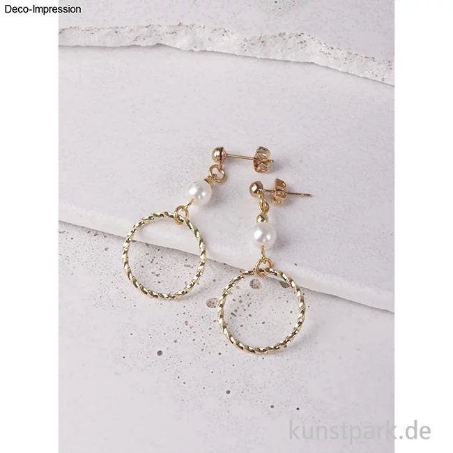 Artikelbild 3 des Artikels “Metall Ring gedreht für Schmuck, 20 mm, Gold, 6 Stück “