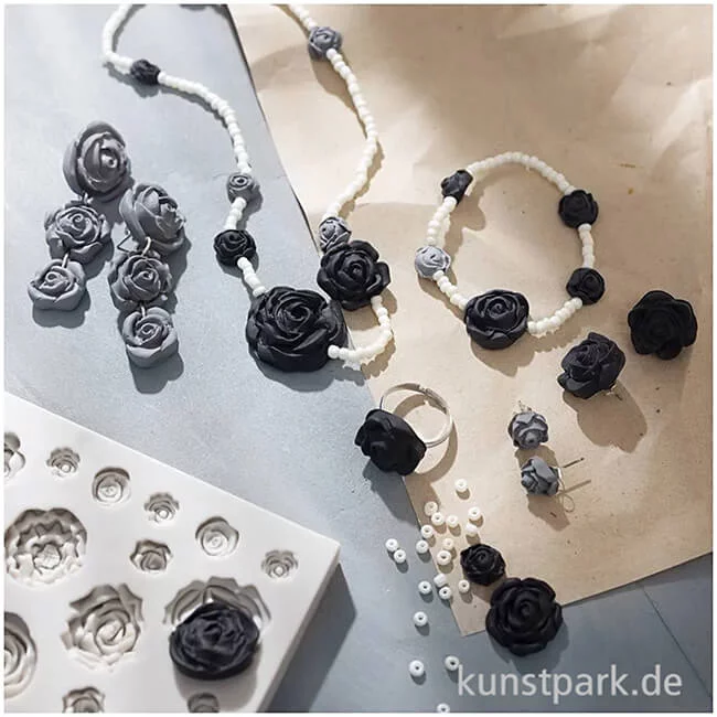 Artikelbild 3 des Artikels “Mini Bastelset Schmuck, Rosen, Schwarz, Weiß “