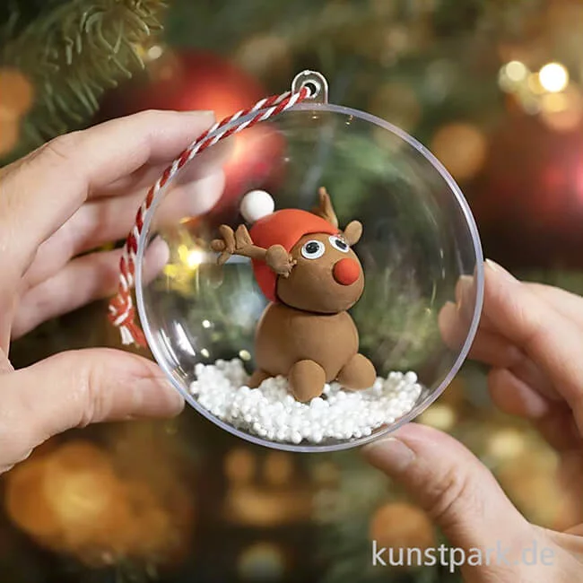 Artikelbild 3 des Artikels “Mini Bastelset Weihnachtskugel Modellieren, Rentier “