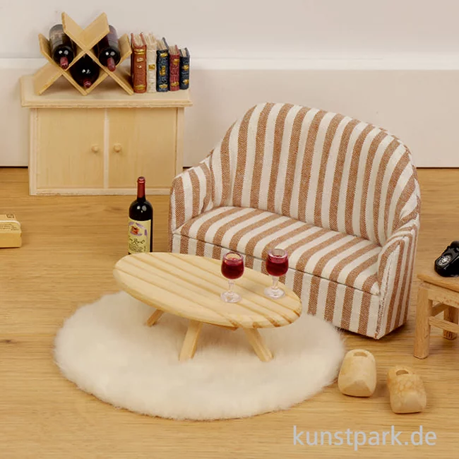 Artikelbild 3 des Artikels “Miniatur Weinregal, Holz, Natur, 4,8 x 2,5 x 4,8 cm “