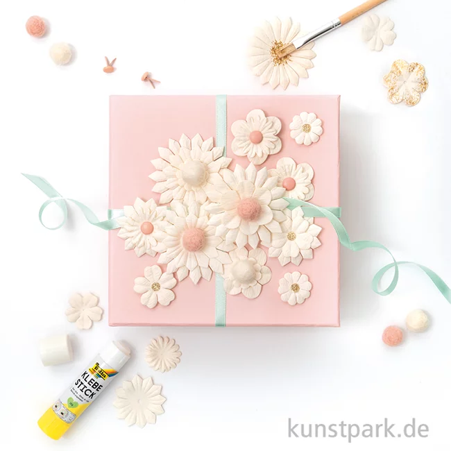 Artikelbild 3 des Artikels “Papierblumen, 20-55mm, 30 Stück, weiß sortiert “