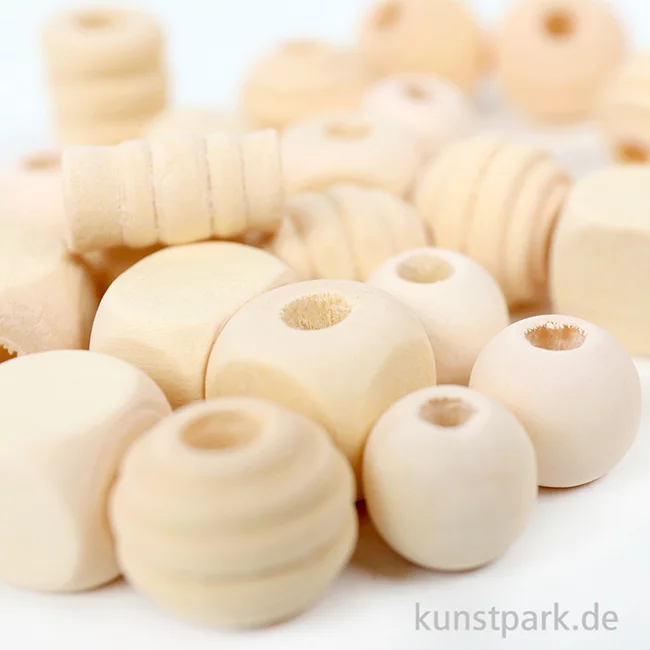 Artikelbild 3 des Artikels “Perlen aus Holz, 5-28 mm, Lochgröße 2,5-3 mm, 2 Liter “