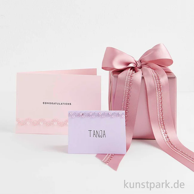 Artikelbild 3 des Artikels “Perlen Tape, Halbperlen Selbstklebend, Flieder, 1,9 x 50 cm “