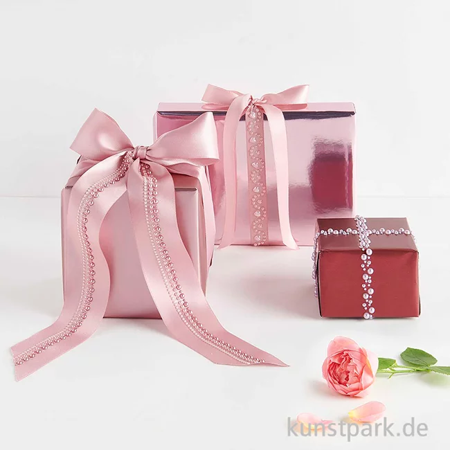 Artikelbild 3 des Artikels “Perlen Tape, Halbperlen Selbstklebend, Rose, 1,9 x 50 cm “