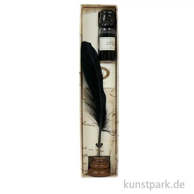 Artikelbild 3 des Artikels “Rubinato Kalligrafie-Set mit schwarzem Federkiel, 3 teilig in Geschenkbox “