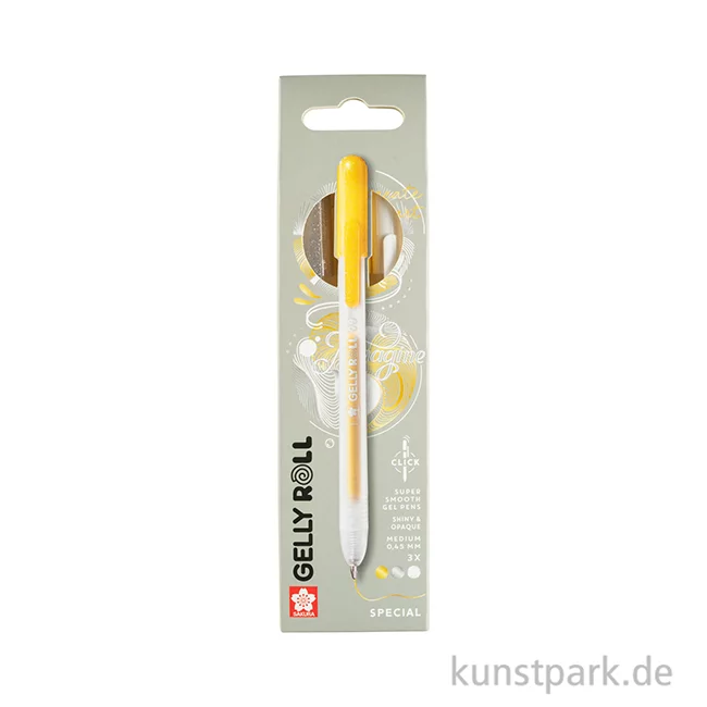 Artikelbild 3 des Artikels “Sakura Gelly Roll 3er Set, Retractable, Gold-Silber-Weiß “