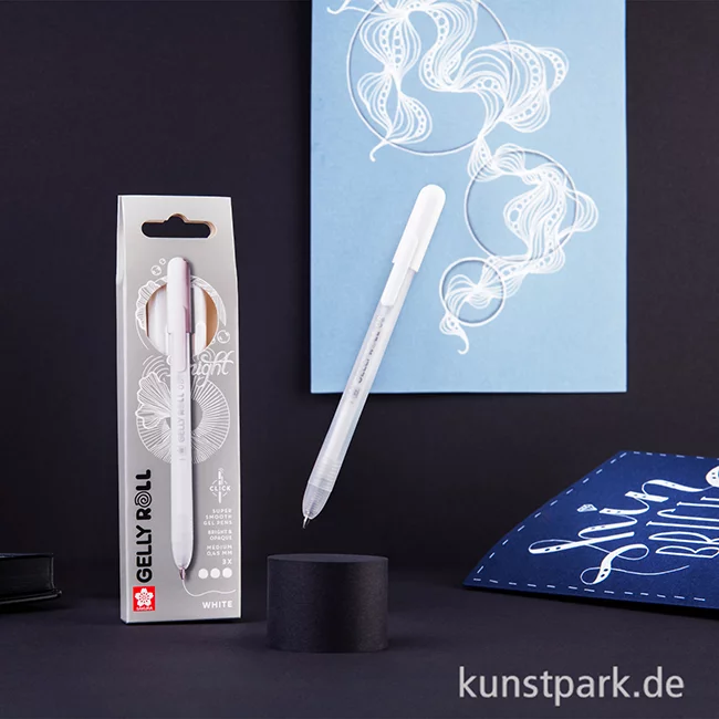 Artikelbild 3 des Artikels “Sakura Gelly Roll 3er Set, Retractable, Weiße Gelstifte “