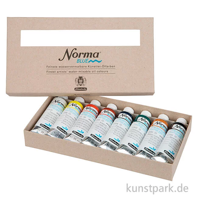 Artikelbild 3 des Artikels “Schmincke NORMA Blue - wasservermalbare Ölfarben, Kartonset, 8 x 35 ml “