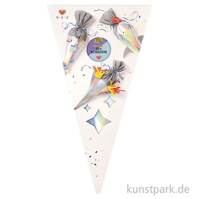 Artikelbild 3 des Artikels “Schultüten Bastelset - SPACE SCHOOL, Hai / Dinos / Rakete “
