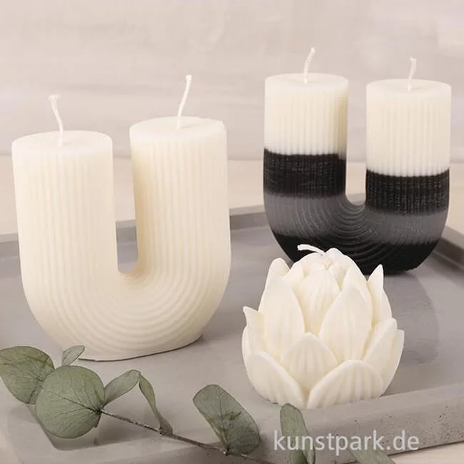 Artikelbild 3 des Artikels “Silikon Gießform - Kerze U-Form geriffelt, 8,4 x 3,9 x 8,6 cm “