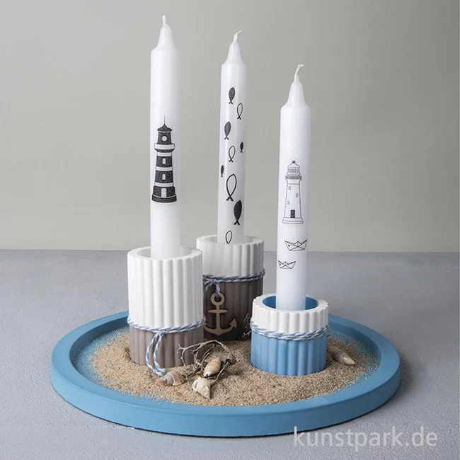 Artikelbild 3 des Artikels “Silikon Gießform - Kerzenhalter geriffelt, ø 52 mm, Höhe 8 cm “