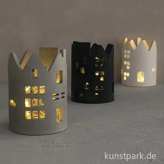 Artikelbild 3 des Artikels “Silikon Gießform - Windlicht Häuser, ø 8 cm, Höhe 11,2 cm “