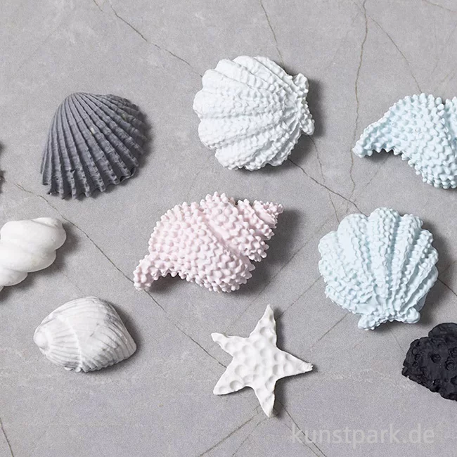 Artikelbild 3 des Artikels “Silikonformen, Seestern, Schneckenmuschel, Muscheln, 2 Stück “