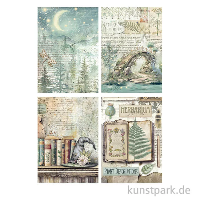 Artikelbild 3 des Artikels “Stamperia Reispapier Selection - Herbarium Silvae, 8 Blatt, A6 “