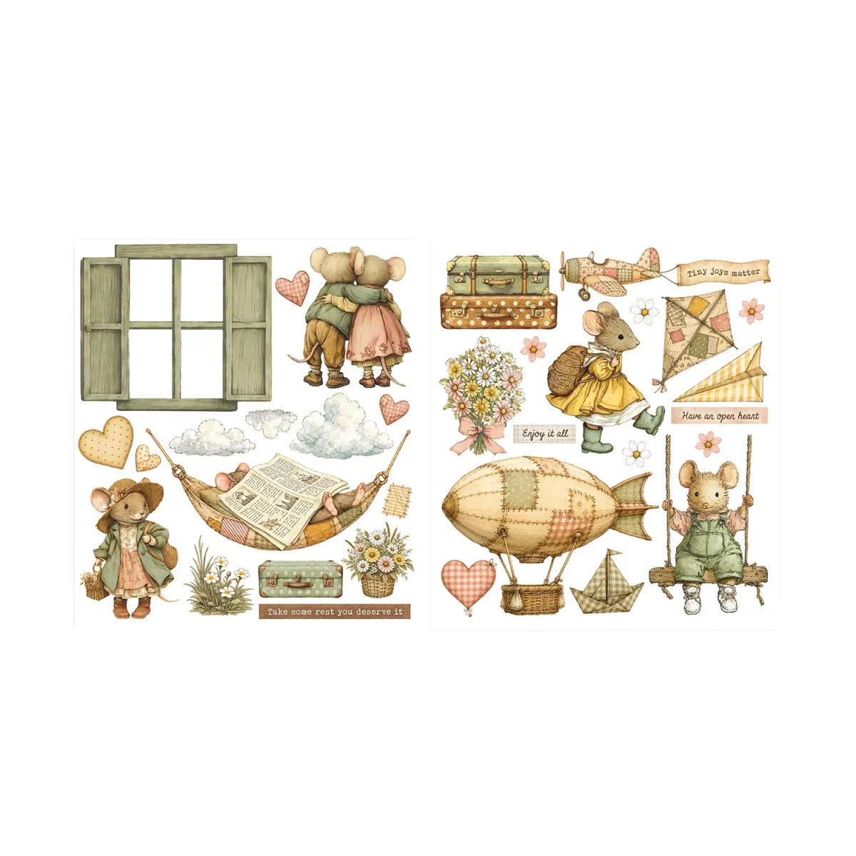 Artikelbild 3 des Artikels “Stamperia Rub On Transferfolien - Cozy Family, 6 Blatt XL “
