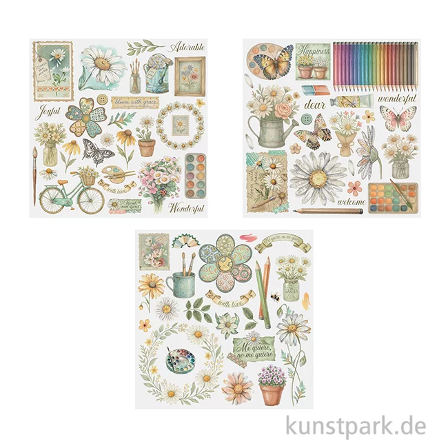 Artikelbild 3 des Artikels “Stamperia Rub On Transferfolien - Daisy Art, 6 Blatt “